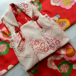 3歳用正絹総絞りの被布(中綿なし）4386m様のリクエスト 子供服