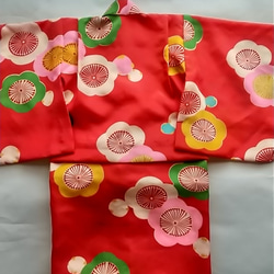 赤ちゃん着物セット（正絹着物と正絹総絞りの被布） 9枚目の画像
