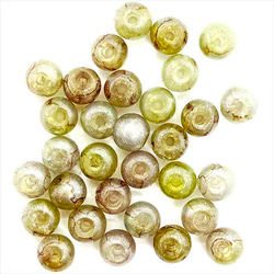 【30顆】圓形大理石玻璃珠★i/6mm★綠棕圓珠混色 第3張的照片