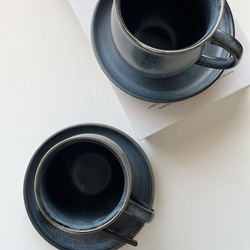コーヒーカップデニムブルー＆プレートセット 2枚目の画像