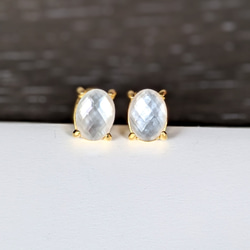 ◇畢業入學可用天然白珍珠AAA x 水晶雙聯耳環18kgp/SV925 戒指項鍊套裝 第3張的照片