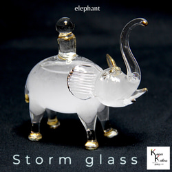 Storm Glass「大象的 Storm Glass 透明」Storm Glass 埃及玻璃大象瓶 第1張的照片