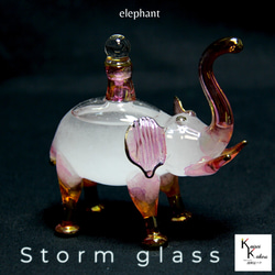 Storm Glass《大象的Storm Glass粉紅》Storm Glass埃及玻璃大象瓶 第1張的照片