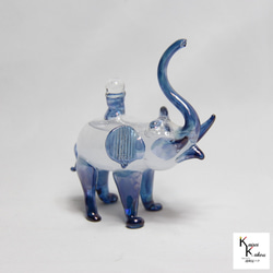 Storm Glass《大象的Storm Glass淺藍色》Storm Glass埃及玻璃大象瓶 第3張的照片