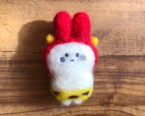 ✿お値下げ中✿羊毛フェルト✿うさぎちゃん✿フェルトフラワー