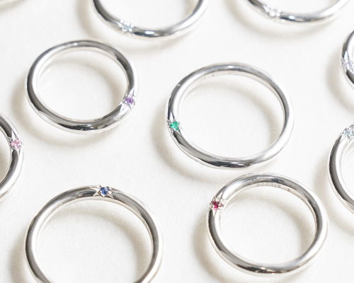 リング２個セット シークエンス ペアリング2本セット【無料内側刻印＆選べる宝石＆サイズ