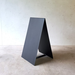 黒皮鉄アイアンのA型ショップ看板(脚あり）40ｘ70㎝ 4枚目の画像