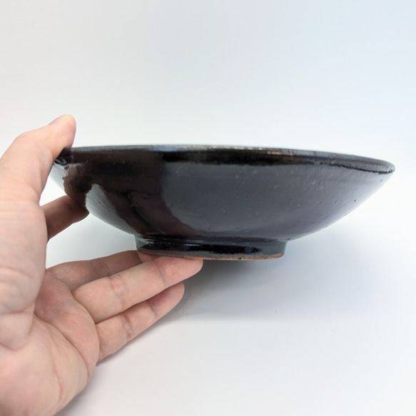 瑠璃色の深皿　【手仕事　民藝　和　陶器】 4枚目の画像