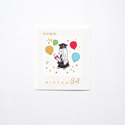 アマビエさま84円切手5枚「卒業おめでとう」 2枚目の画像