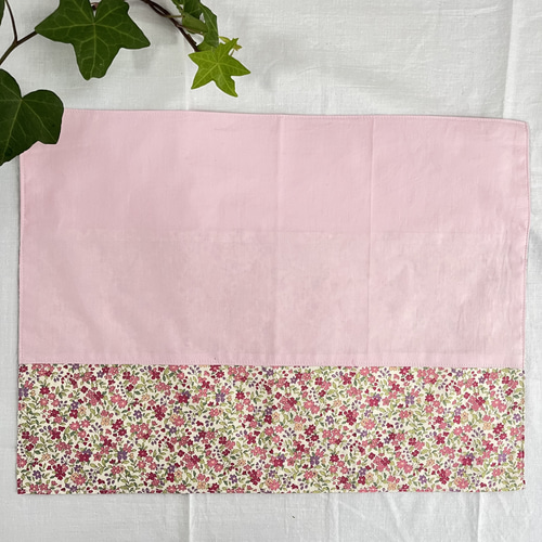 お弁当袋とランチョンマットのセット(ピンク花柄) 弁当袋 petit-monet