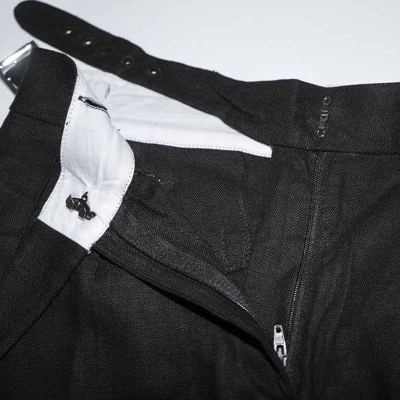 Belted Waist Tuck Short Pants (black) ハーフパンツ ブラック 黒 カジュアル 8枚目の画像
