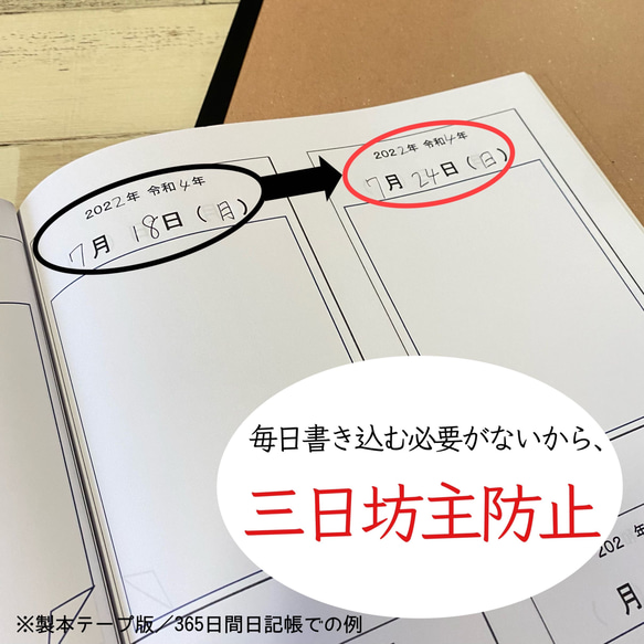 【ルーズリーフ版】1096日間　日記帳　3年間日記帳　シンプル　ノートメモ帳　スケジュール　手帳　スケジュール帳　予定 8枚目の画像