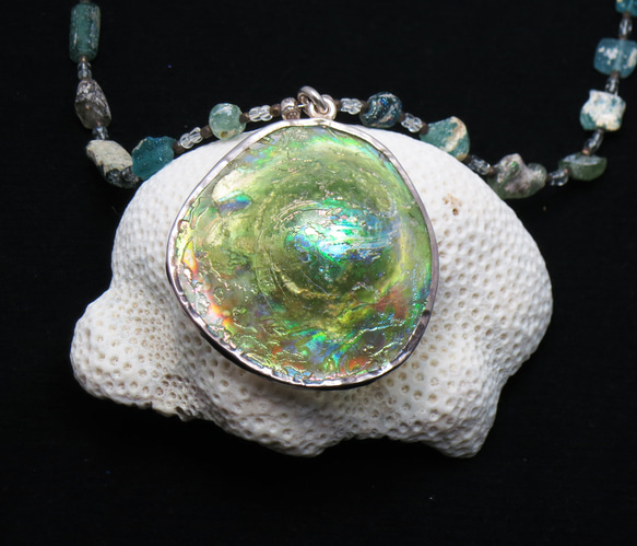 古代ガラス ネックレス ローマングラス