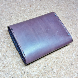 コンパクト三つ折り財布 カード多数収納 ヌメ革 サドルレザー PWHW11 11枚目の画像