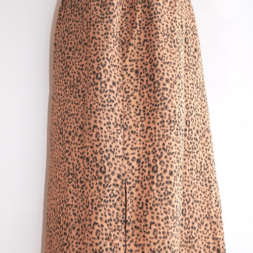 Leopard A-Line Long Skirt (brown) ロングスカート レオパード ヒョウ
