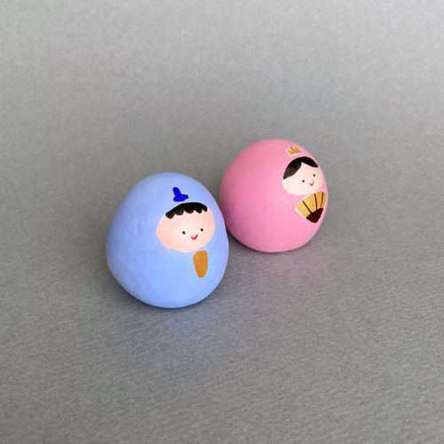 両面飾れる♡パンダとひよこのひな祭り飾り ころころ雛人形 ひな人形