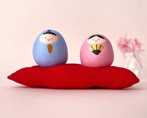 両面飾れる♡パンダとひよこのひな祭り飾り ころころ雛人形 ひな人形
