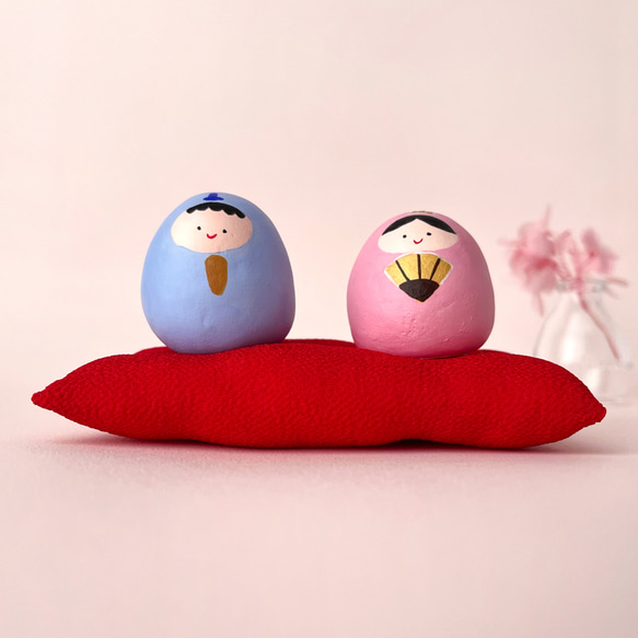 両面飾れる♡パンダとひよこのひな祭り飾り ころころ雛人形 ひな人形