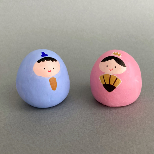 両面飾れる♡パンダとひよこのひな祭り飾り ころころ雛人形 ひな人形