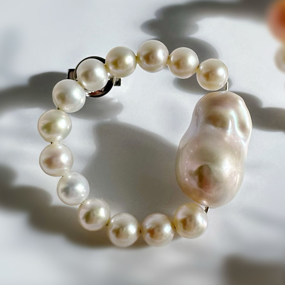 バロックパール サークル ピンブローチ ブローチ Mitsu Pearl（旧Blanc
