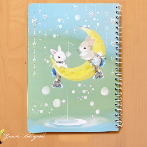 うさぎのノート(月と釣り） ノート Yumiko Kobayashi 通販 17164839