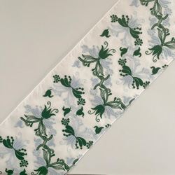 半領錦緞刺繡棉質蕾絲花朵淺藍綠色半領可水洗棉質蕾絲 第9張的照片