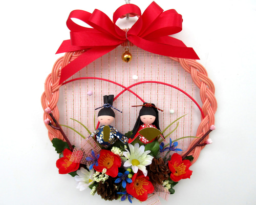 ひな人形リース飾り 小24-1 ひな人形・雛飾り kisetukazari2 通販