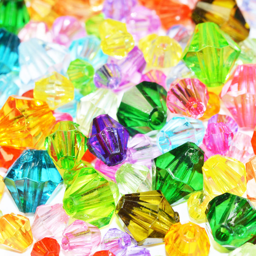 お徳用 ミックスサイズパック ソロバン型 4mm～8mm プラビーズ