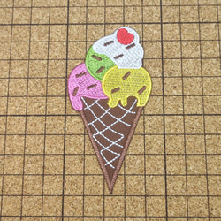 ワッペンL　アイスクリーム 2枚目の画像