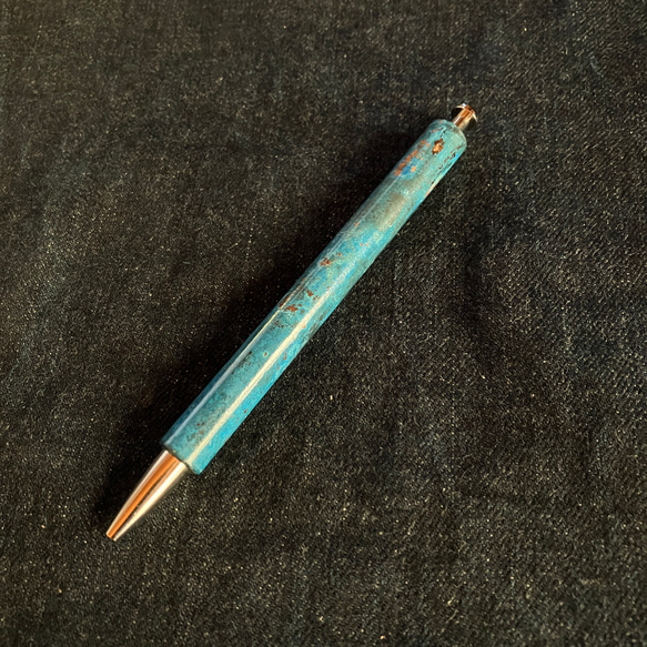 真鍮鉛筆シャーペン緑青仕上げ 1枚目の画像