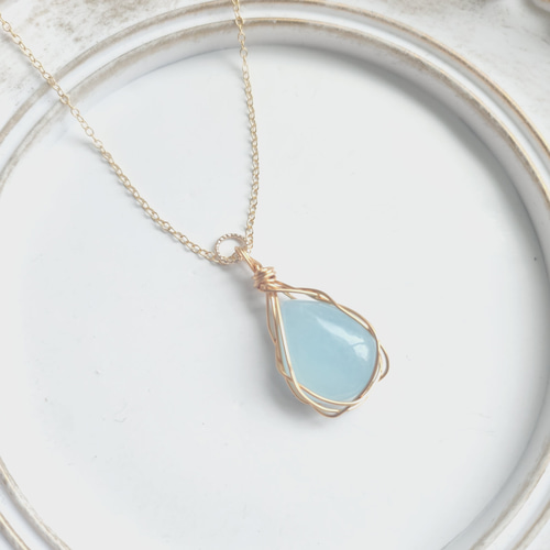 一点物】雫 サンストーン ルース ヘアゴム ✩.*˚天然石