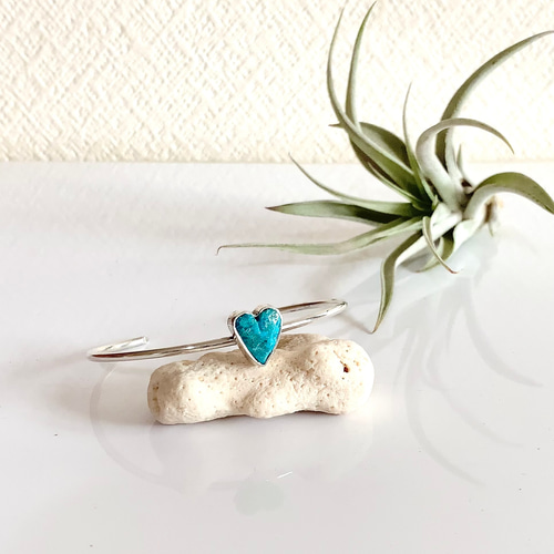 ハートターコイズバングル