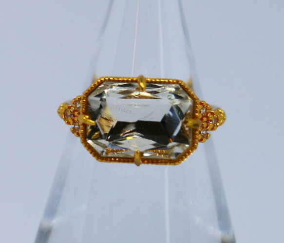 ヴィンテージスタイル　キュービックジルコニア　リング　指輪　19.5号 4枚目の画像