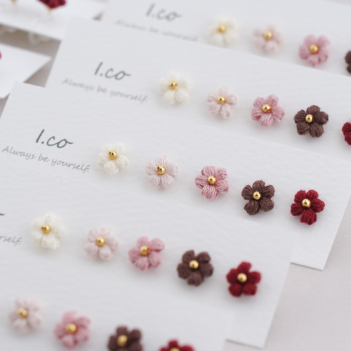 小花の一粒ピアス 5つセット[O5-010] ピアス（スタッド・一粒） I.co 