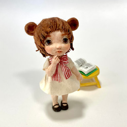 読書家なKuKuBeA(くくべあ)３点セット　和紙人形 5枚目の画像