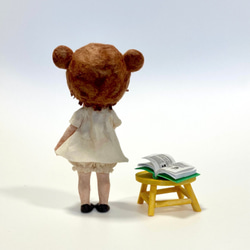 読書家なKuKuBeA(くくべあ)３点セット　和紙人形 10枚目の画像