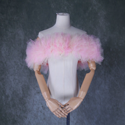 送料無料！取り外しオフショルダー カラードレス ライトブルー 薄ピンク 可愛い 花嫁/ウェディングドレス 1枚目の画像