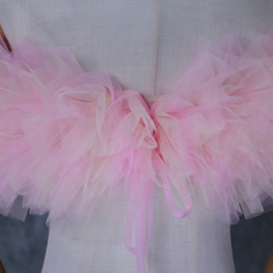 送料無料！取り外しオフショルダー カラードレス ライトブルー 薄ピンク 可愛い 花嫁/ウェディングドレス 7枚目の画像