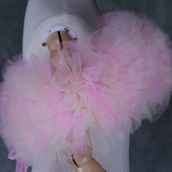 送料無料！取り外しオフショルダー カラードレス ライトブルー 薄ピンク 可愛い 花嫁/ウェディングドレス 6枚目の画像