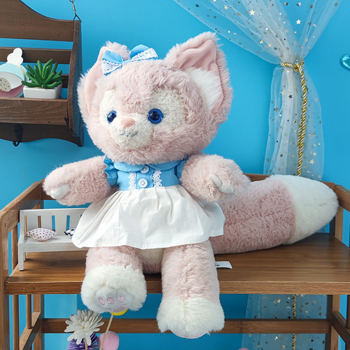 50cmステラルー コスチューム ぬいぐるみ服 夏の青と白のドレス