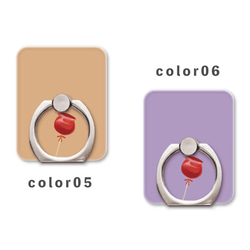 蘋果糖果蘋果水果甜點插畫智慧型手機環持有環檯燈功能NLFT-RING-03y 第4張的照片