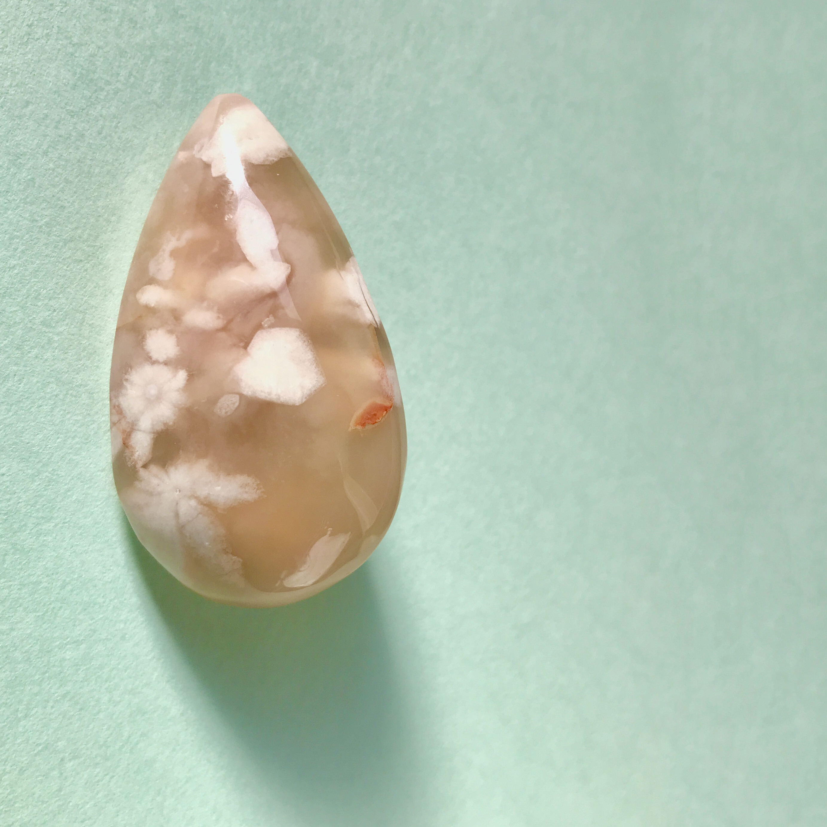 【一点物】チェリーブロッサムアゲート　ブローチ