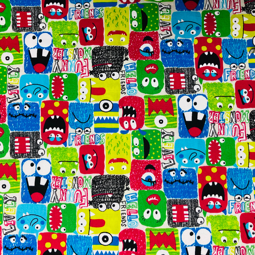 ☆サイズオーダー☆ カラフルモンスター レッスンバック 縦30×横40