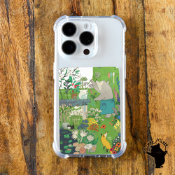 內頁花 iPhone Android 智慧型手機透明盒排列花植物熊狐狸熊 第1張的照片
