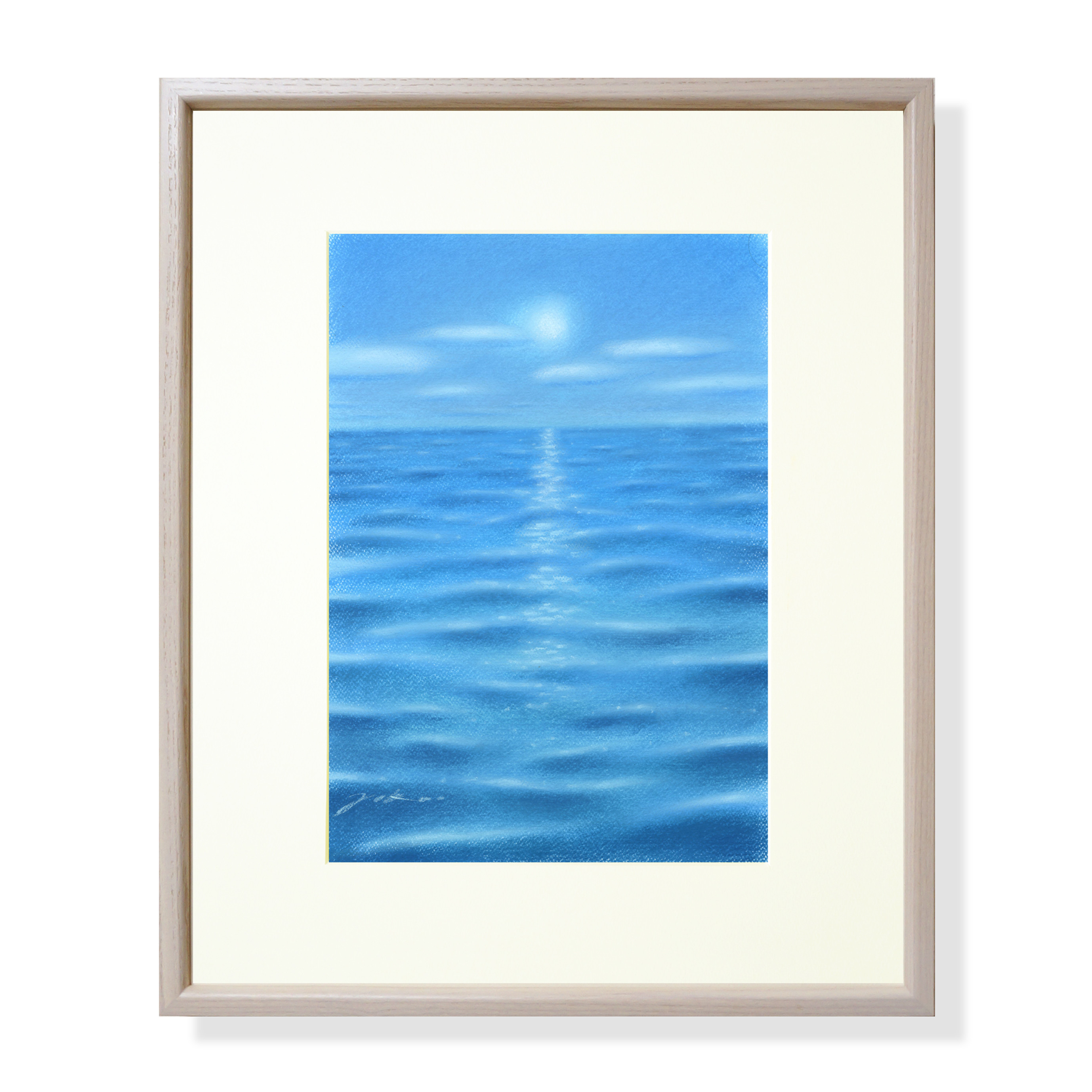 月あかり（パステル画・マット紙付き）