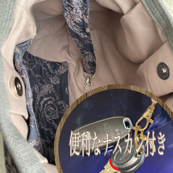 コロンと可愛いショルダーグラニーバッグ　グレイスフルローズ刺繍レース　✤選べる２カラー　◎選べる2サイズ 6枚目の画像