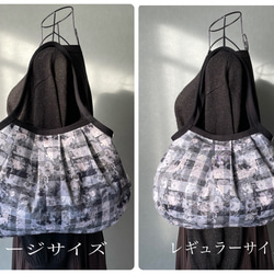 コロンと可愛いショルダーグラニーバッグ　グレイスフルローズ刺繍レース　✤選べる２カラー　◎選べる2サイズ 15枚目の画像