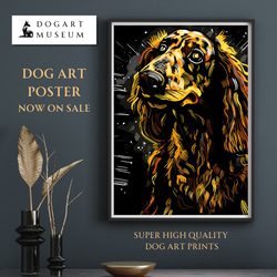 幸運のダックスフンド犬 No.1】風水画 アートポスター 犬の絵 犬の絵画