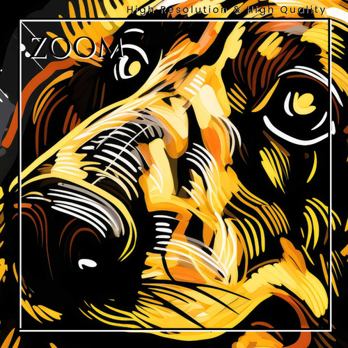 幸運のダックスフンド犬 No.1】風水画 アートポスター 犬の絵 犬の絵画