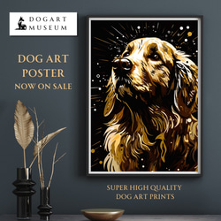 【幸運のゴールデンレトリバー犬 No.1】風水画 アートポスター 犬の絵 犬の絵画 犬のイラスト 1枚目の画像